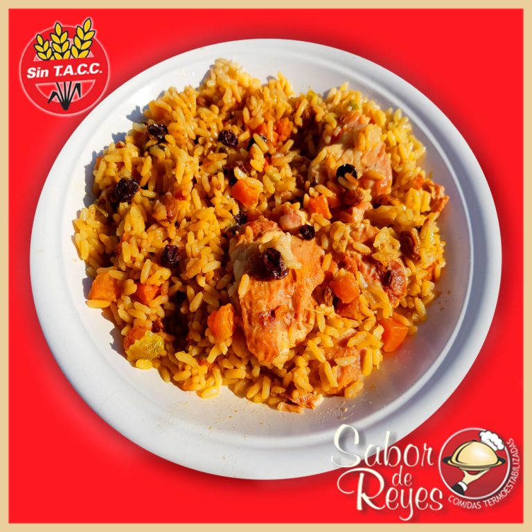 POLLO DE LAS SIERRAS CON ARROZ A LA GRIEGA, LIBRE DE GLUTEN.
